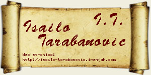 Isailo Tarabanović vizit kartica